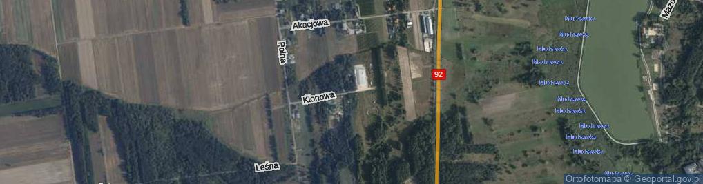 Zdjęcie satelitarne Klonowa ul.